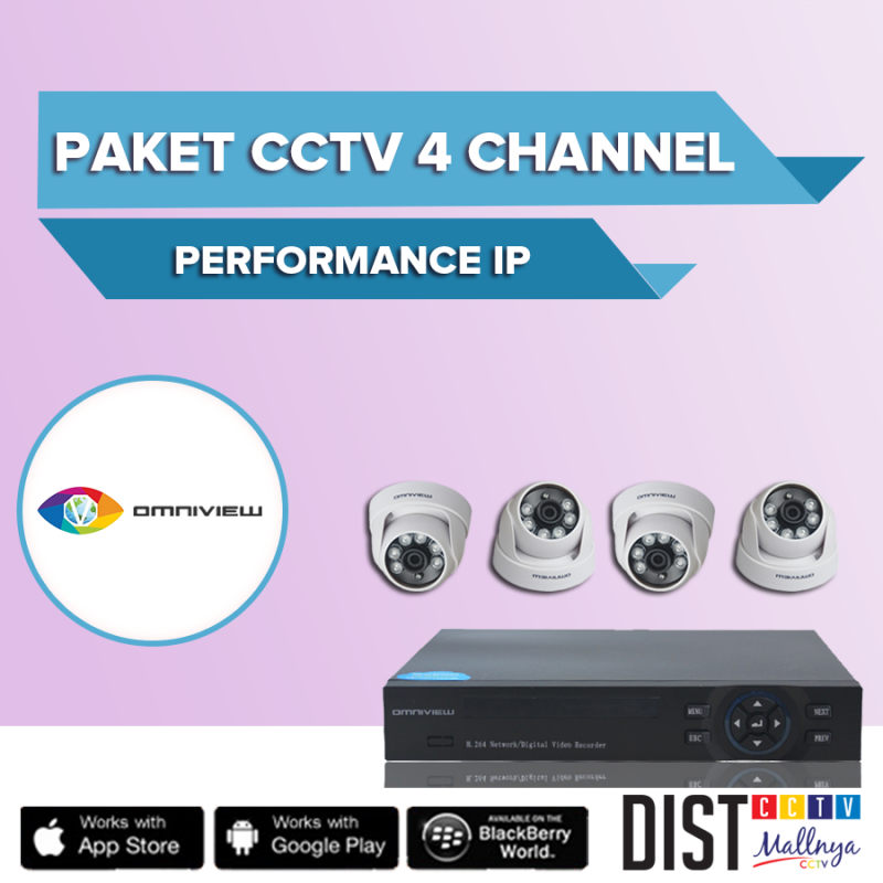 Paket CCTV Omniview 4 Channel Performance IP