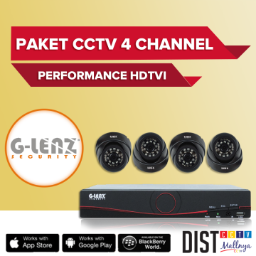 Paket CCTV G-Lenz 4 Channel Performance HDTVI