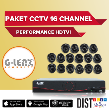 Paket CCTV G-Lenz 16 Channel Performance HDTVI