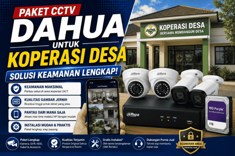 Paket cctv dahua untuk koperasi desa, solusi keamanan lengkap