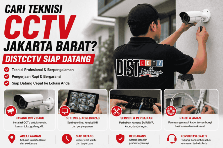 Cari teknisi CCTV Jakarta Barat? DISTCCTV siap datang langsung!
