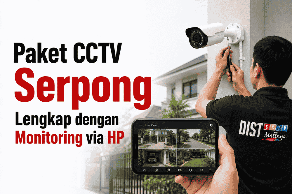 Paket CCTV Serpong lengkap dengan monitoring Via HP