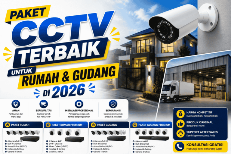 Paket CCTV terbaik untuk rumah dan gudang di 2026