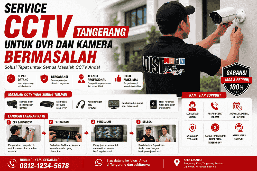 Service CCTV Tangerang untuk DVR dan kamera bermasalah!