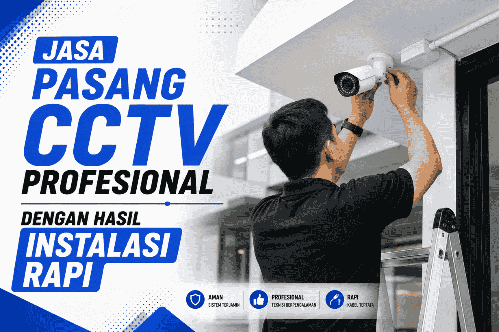 Jasa pasang CCTV profesional dengan hasil instalasi yang rapih