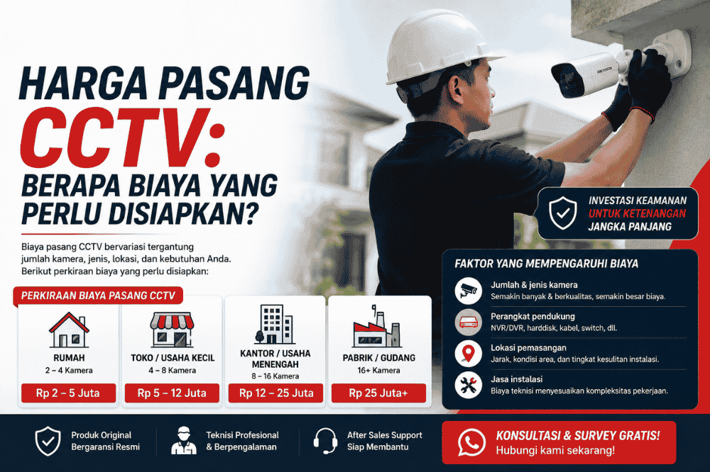 Harga pasang CCTV berapa biaya yang perlu disiapkan