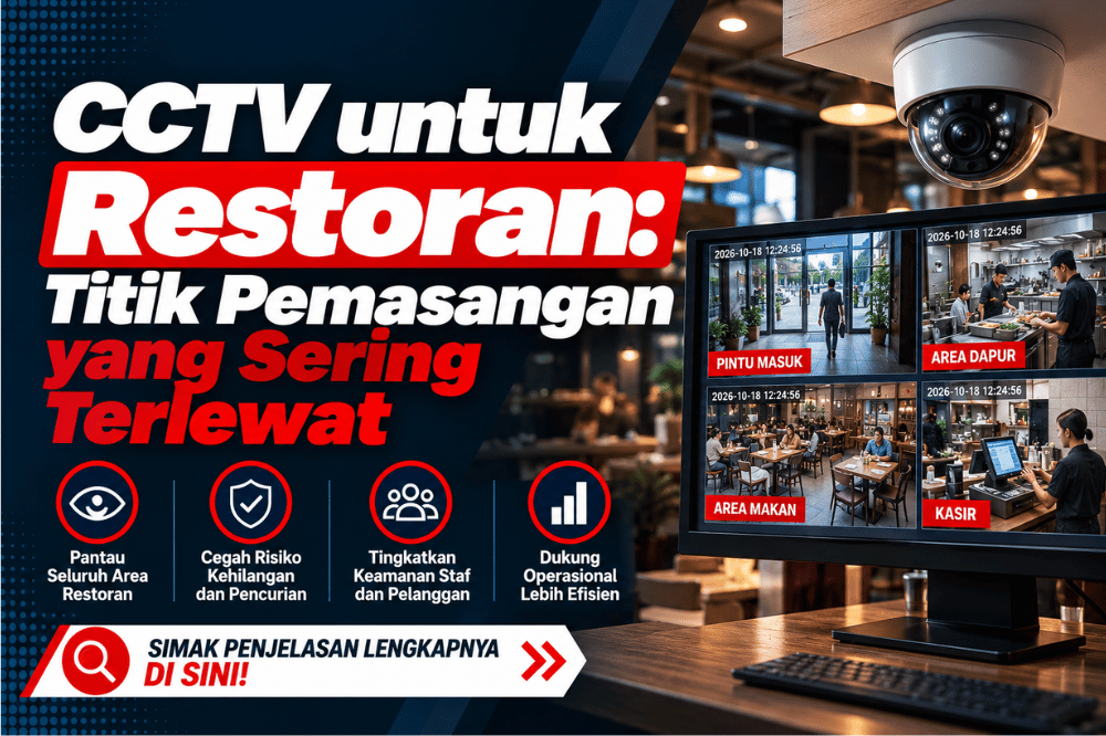 CCTV untuk restoran titik pemasangan yang sering terlewat