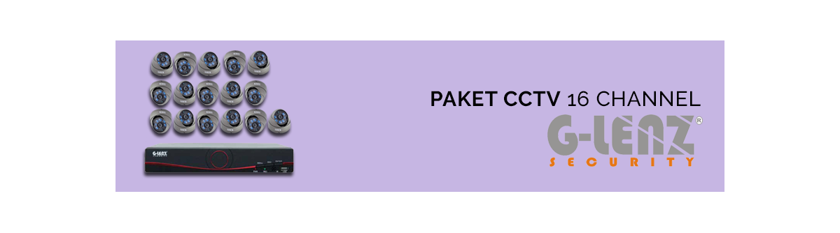 Paket CCTV G-Lenz 16 Channel Terlengkap  - Distributor CCTV Mallnya CCTV