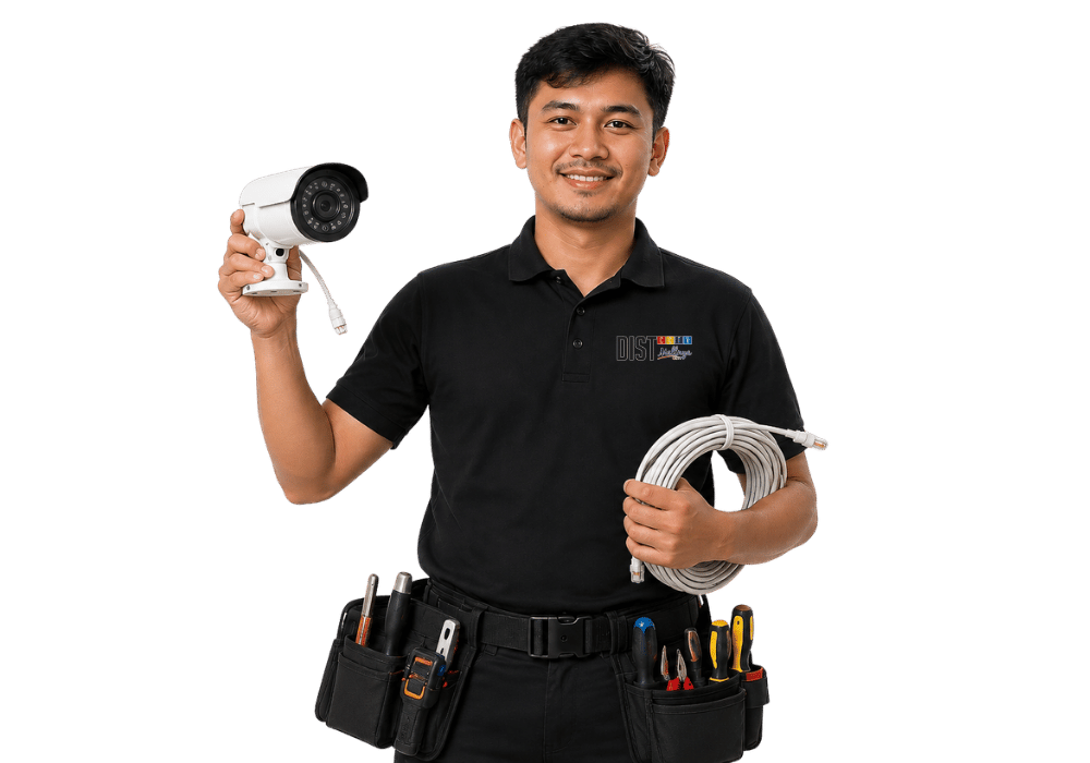 Teknisi tersertifikasi DISTCCTV siap instalasi CCTV