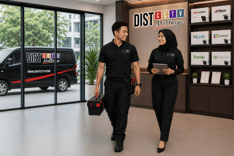 Tim teknisi DISTCCTV Jasa Installasi