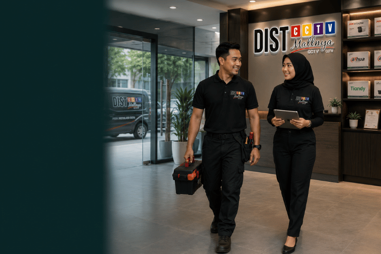 Tim teknisi DISTCCTV Jasa Installasi